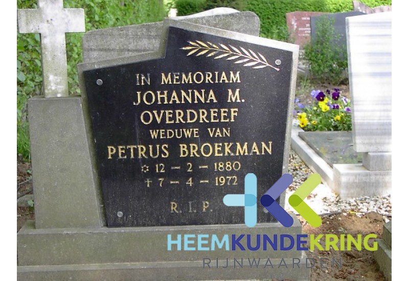 Grafstenen kerkhof Herwen Coll. HKR (290) J.M.Overdreef
